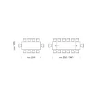 Modern Extendable Table to 300 cm in Laminate and Glass Made in Italy - Tear Viadurini