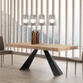 Modern Extendable Table Up to 260/280 cm in Wood and Metal - Teramo