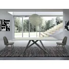 Modern Rectangular Table in Ceramic and Steel Made in Italy - Settimmio Viadurini