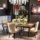 Table neo-classical with solid wood structure and a marble top Adam Viadurini