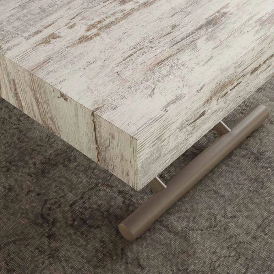 Extending table or table with piano in melamine Palau Viadurini