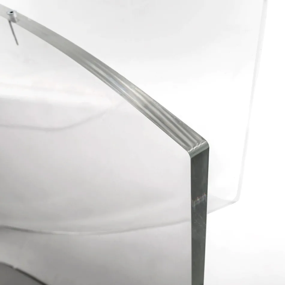 Oval Table in Transparent Plexiglass Made in Italy - Gabriela Viadurini