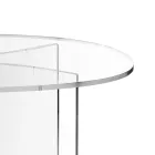 Oval Table in Transparent Plexiglass Made in Italy - Gabriela Viadurini