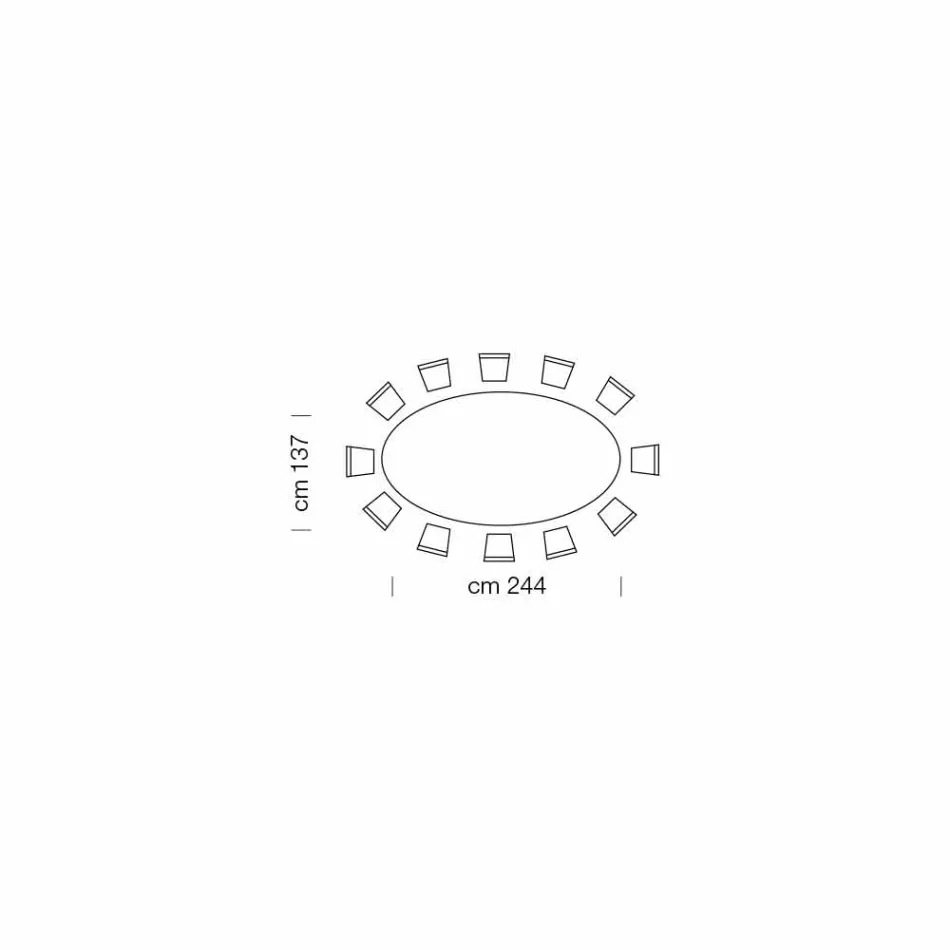 Modern Oval Table in Carrara Marble or Black Marquinia Made in Italy - Dollars Viadurini