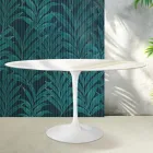 Saarinen Oval Tulip Table H 74 cm in Florim Calacatta Gold Gloss Ceramic - Scarlet Viadurini