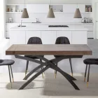 Dining Room Table in Melamine Wood Extendable Up to 280 cm - Lukas Viadurini
