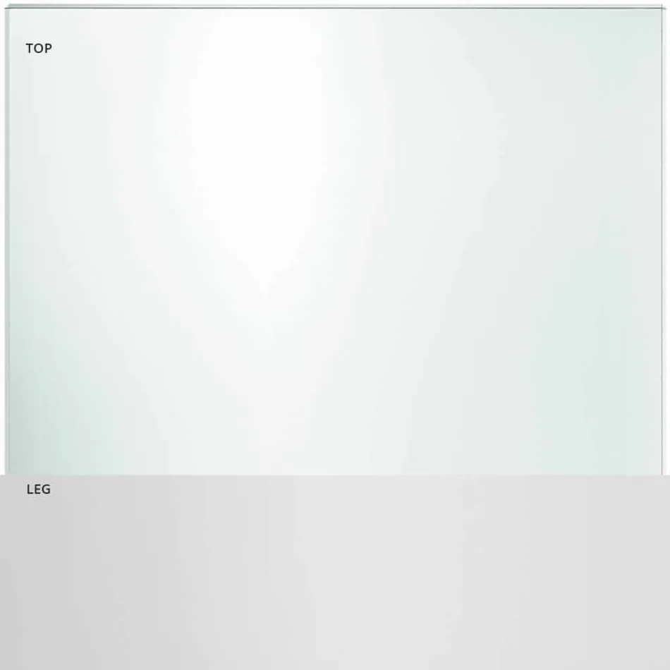 Table Top in Extra-clear Glass and Metal Legs 3 Finishes 4 Sizes - Speck Viadurini