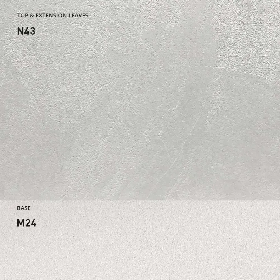 Extendable Dining Table 190 cm Metal and Wood Made in Italy - Euclidean Viadurini