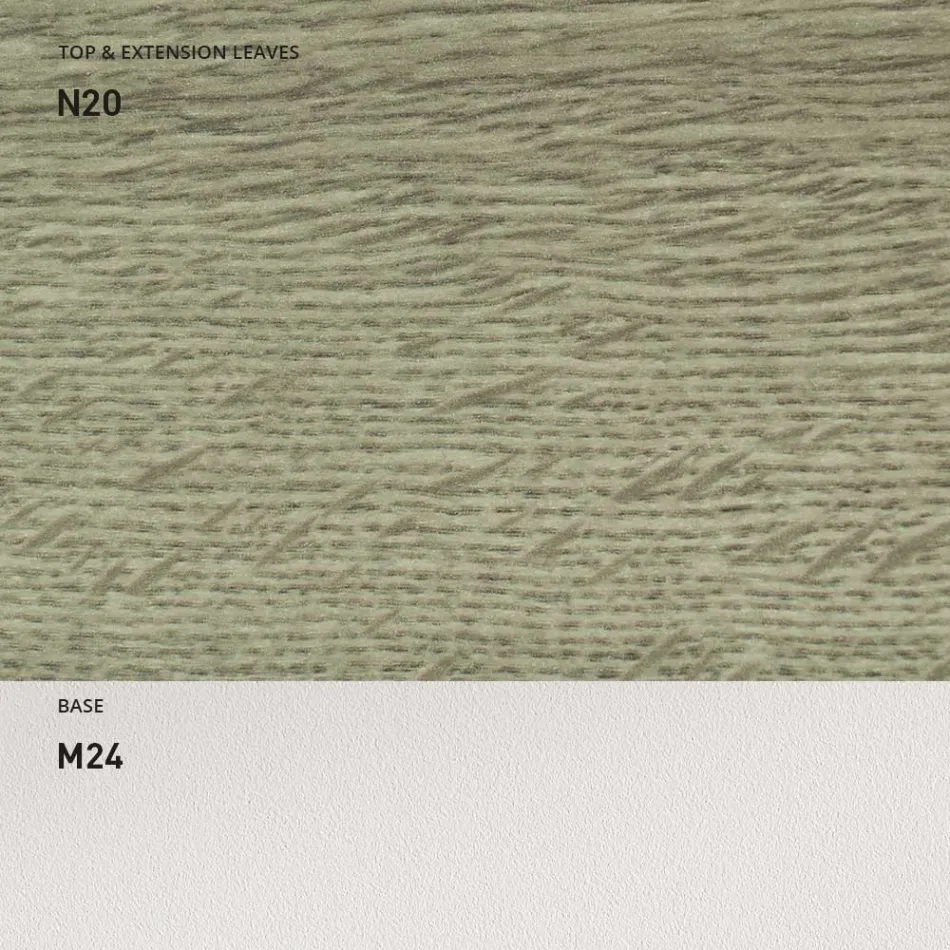 Extendable Dining Table 190 cm Metal and Wood Made in Italy - Euclidean Viadurini