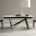 Dining Table Extendable to 294 cm Polished Ceramic and Polyurethane - Stalto
