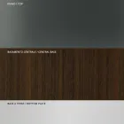 Dining Table with Square Glass Top and Wooden Base Made in Italy - Kuadro Viadurini