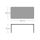 Garden Dining Table in Aluminum and Hpl or Gres, Various Finishes - Filomena Viadurini