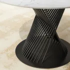 Outdoor Dining Table in Aluminum and Stoneware Top Made in Italy - Donovan Viadurini