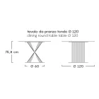 Outdoor Dining Table in Aluminum and Stoneware Top Made in Italy - Donovan Viadurini