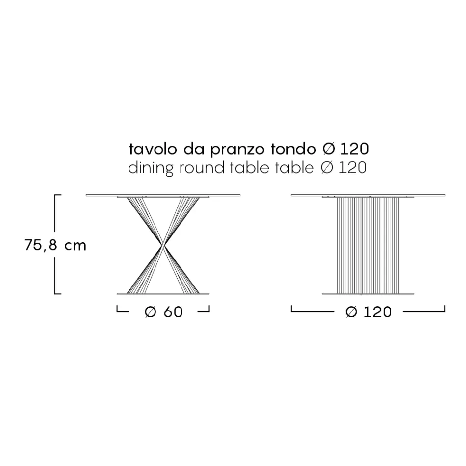 Outdoor Dining Table in Aluminum and Stoneware Top Made in Italy - Donovan Viadurini
