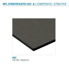 Fixed Dining Table in Metal and Stratified Hpl Made in Italy - Bastiano Viadurini