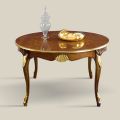 Round Extendable Dining Table 240 cm in Wood Made in Italy - Baroque