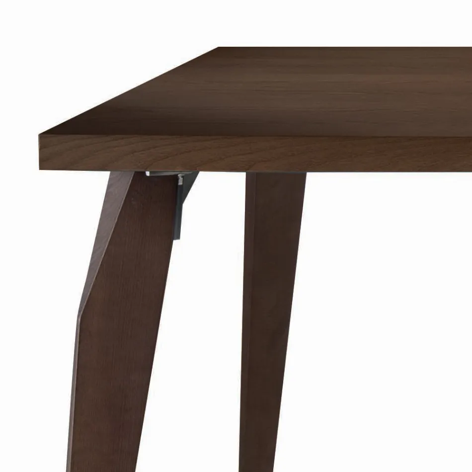 Dining Table Structure and Top in Solid Wood Made in Italy - Giustino Viadurini