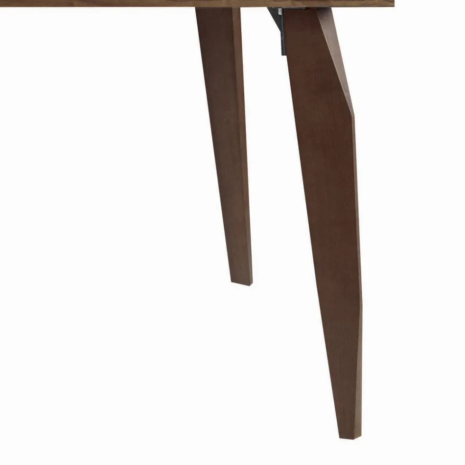 Dining Table Structure and Top in Solid Wood Made in Italy - Giustino Viadurini