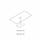 Modern Rectangular Table in Smoked or Extra-clear Glass Made in Italy - Dolce Viadurini