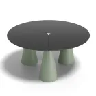 Round Outdoor and Indoor Table in Two Sizes in HPL Made in Italy - Velario Viadurini
