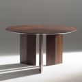Round Dining Table in Ash Veneered Plywood - Libra