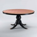 Round dining table Akim in glossy mahogany Ø 150 cm, classic design