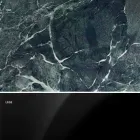 Modern Round Table in Carrara Marble and Marquinia Made in Italy - Dollars Viadurini