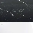 Modern Round Table in Carrara Marble and Marquinia Made in Italy - Dollars Viadurini