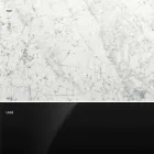 Modern Round Table in Carrara Marble and Marquinia Made in Italy - Dollars Viadurini