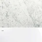 Modern Round Table in Carrara Marble and Marquinia Made in Italy - Dollars Viadurini