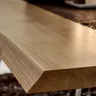 Dining Room Table with Debarked Oak Top Made in Italy - Pinocchio Viadurini