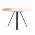 Round Dining Table in Metal and MDF Made in Italy - Cornelius