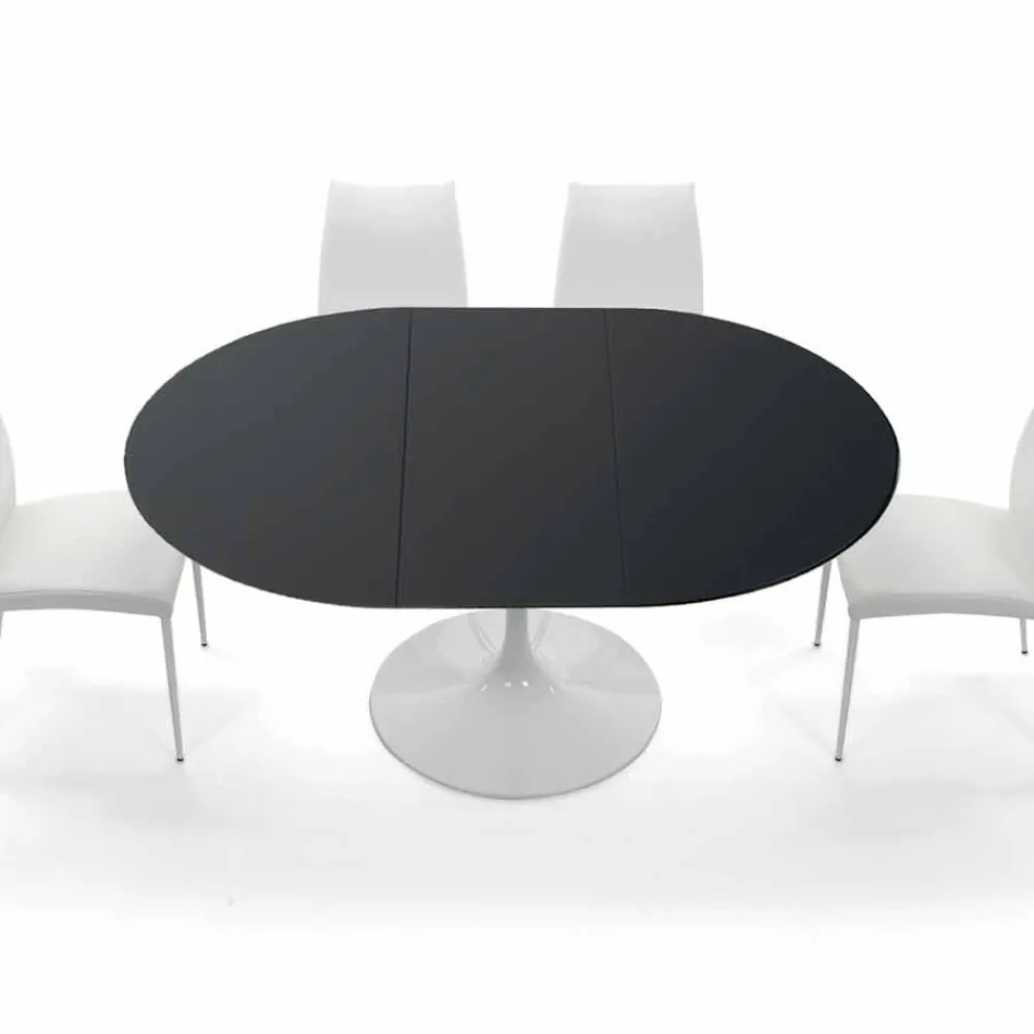 Extandable Round Table up to 170 cm in Laminated Made in Italy – Dollars Viadurini