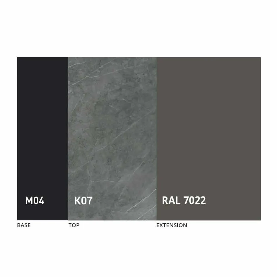 Round Dining Table Extendable to 165 cm with Ceramic Top - Pistolero Viadurini