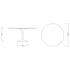 Tulip Table Eero Saarinen H 73 in Calacatta Michelangelo Made in Italy - Scarlet Viadurini
