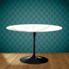 Tulip Table Eero Saarinen H 73 in Ceramic Entzo Made in Italy - Scarlet Viadurini