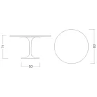 Tulip Table Eero Saarinen H 73 in Ceramic Pietra Grey Made in Italy - Scarlet Viadurini