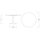 Tulip Table Eero Saarinen H 73 in Ceramic Pietra Grey Made in Italy - Scarlet Viadurini