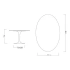 Tulip Table Eero Saarinen H 73 Oval in Ceramic Entzo Made in Italy - Scarlet Viadurini