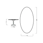 Tulip Table Eero Saarinen H 73 Oval in Natural Oak Made in Italy - Scarlet Viadurini