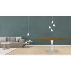 Eero Saarinen Tulip Table H 73 Oval in Light Walnut Stained Oak Made in Italy - Scarlet Viadurini