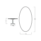 Eero Saarinen Tulip Table H 73 Oval in Light Walnut Stained Oak Made in Italy - Scarlet Viadurini