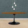 Eero Saarinen Tulip Table H 74 Oval in Light Walnut Stained Oak Made in Italy - Scarlet