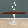 Eero Saarinen Tulip Table H 74 Oval in Rosewood Stained Oak Made in Italy - Scarlet