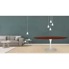 Eero Saarinen Tulip Table H 73 Oval in Rosewood Stained Oak Made in Italy - Scarlet Viadurini