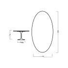 Eero Saarinen Tulip Table H 73 Oval in Rosewood Stained Oak Made in Italy - Scarlet Viadurini