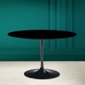 Tulip Table Eero Saarinen H 73 Round in Absolute Black Made in Italy - Scarlet