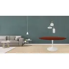 Eero Saarinen Tulip Table H 73 Round in Rosewood Stained Oak Made in Italy - Scarlet Viadurini
