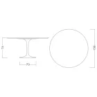 Tulip Table Eero Saarinen H 73 Round in Statuario Altissimo Made in Italy - Scarlet Viadurini